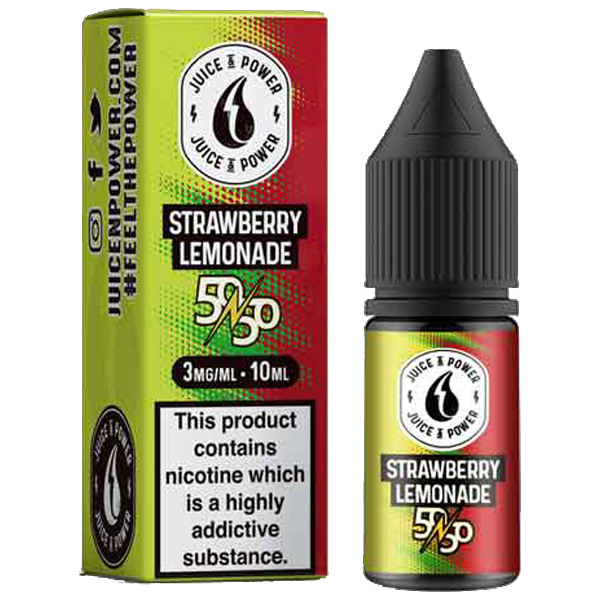 Juice N Power 50:50 Strawberry Lemonade 10ml E-Liquid