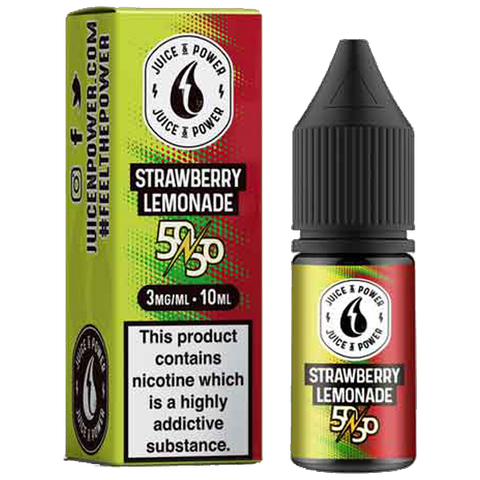 Juice N Power 50:50 Strawberry Lemonade 10ml E-Liquid