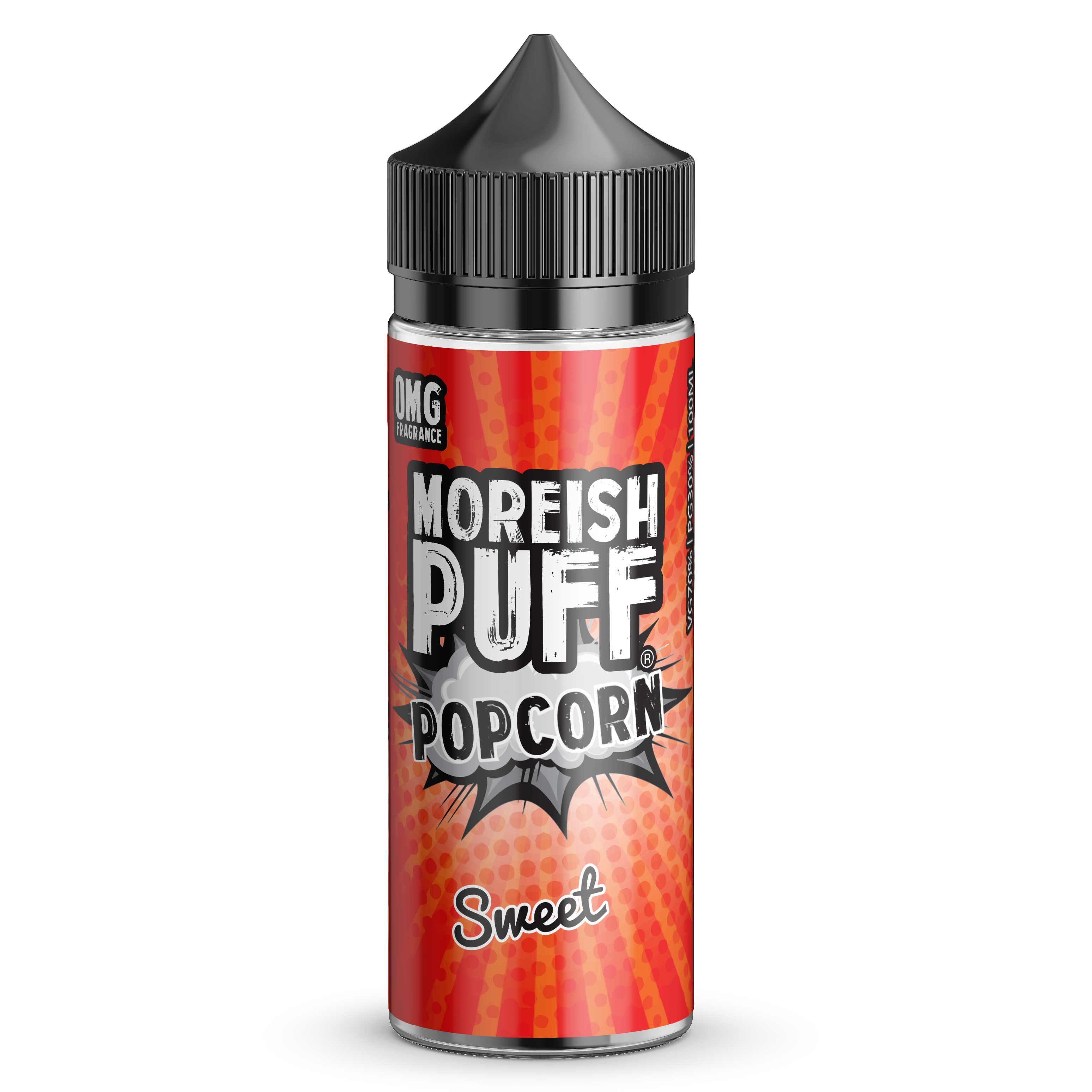 Moreish Puff Popcorn: Sweet Popcorn 0mg 100ml Shortfill E-Liquid
