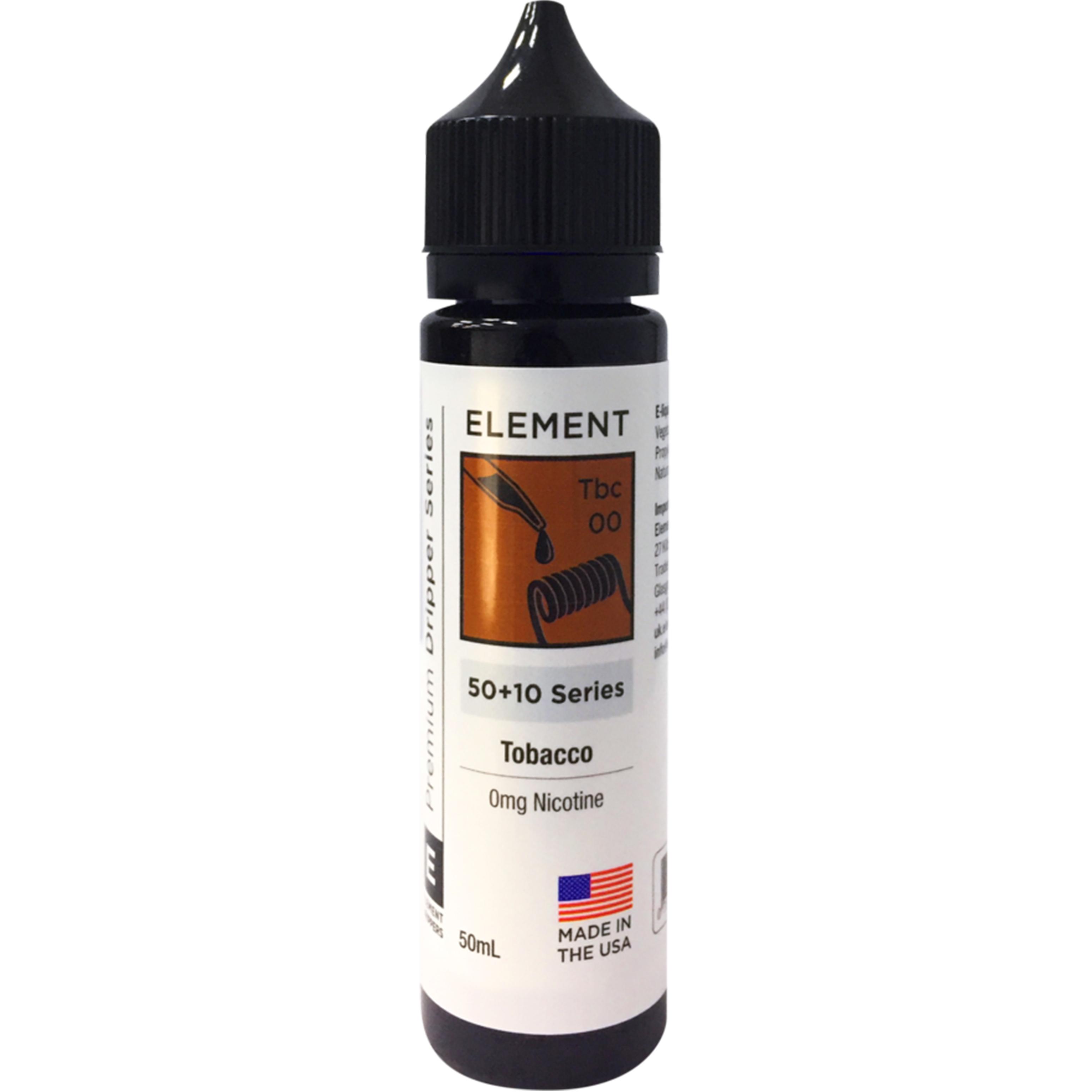 Element Tobacco 0mg 50ml Shortfill E-Liquid