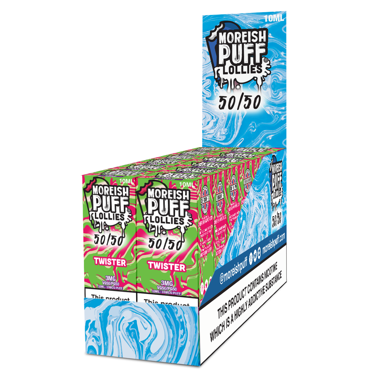 Moreish Puff Lollies 50/50: Twister 10ml E-Liquid