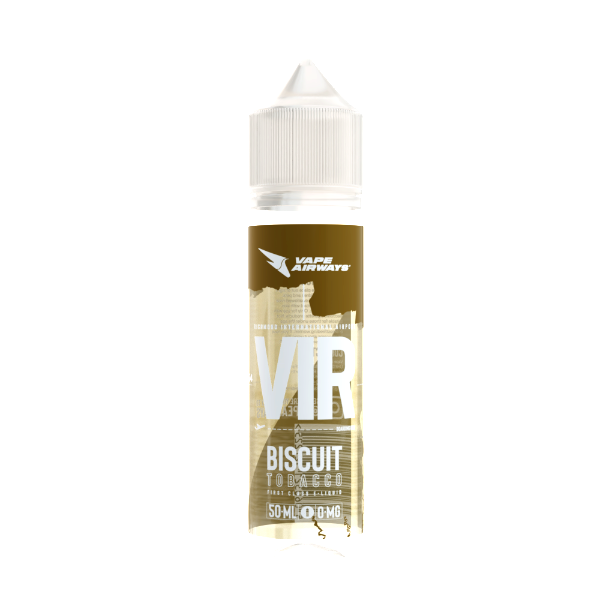Vape Airways Vir Biscuit Tobacco 0mg 50ml Shortfill E-Liquid