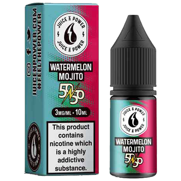 Juice N Power 50:50 Watermelon Mojito 10ml E-Liquid