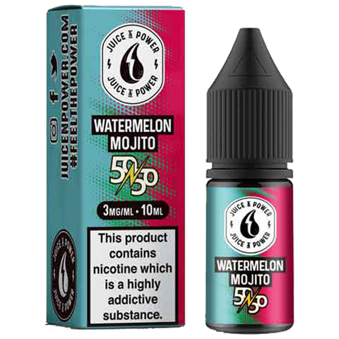 Juice N Power 50:50 Watermelon Mojito 10ml E-Liquid