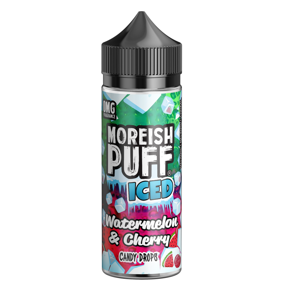 Moreish Puff Iced Watermelon & Cherry Candy Drops 100ml Shortfill