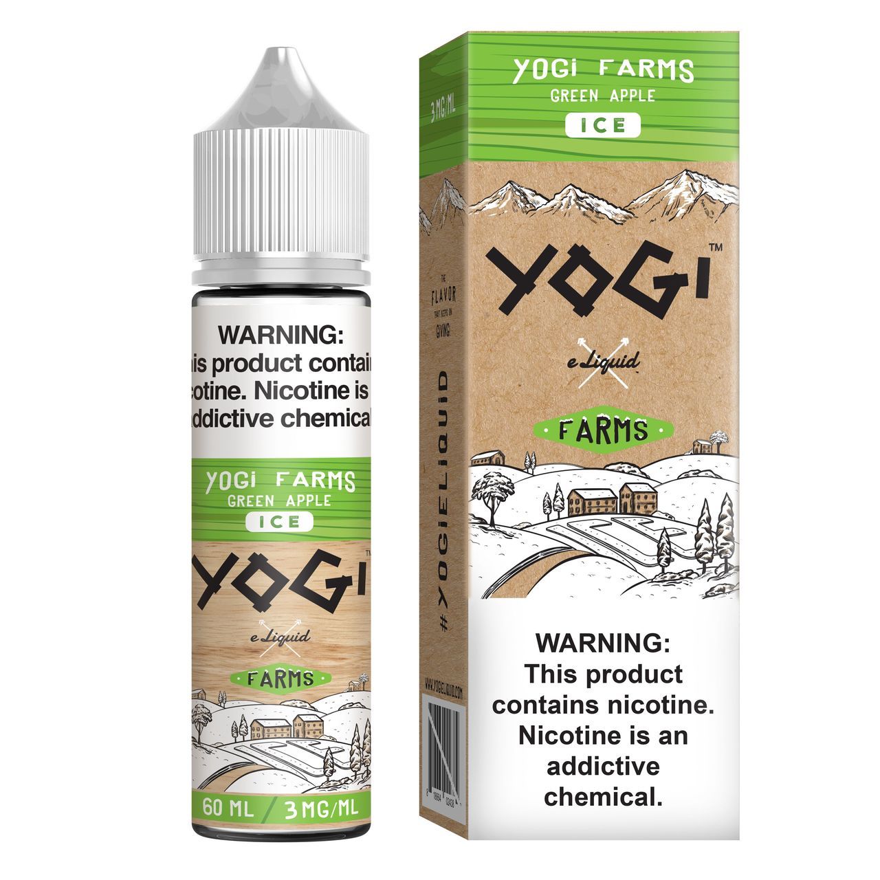 Yogi Farms Green Apple Ice 0mg 50ml Shortfill E-Liquid