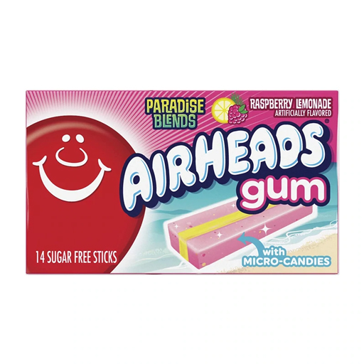 Airheads Raspberry Lemonade Gum Box - (12x33g)
