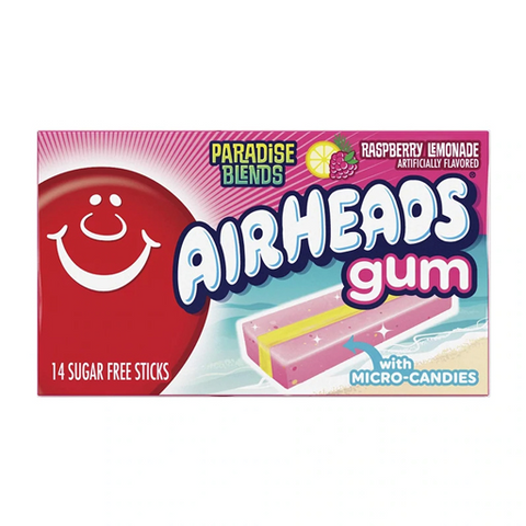 Airheads Raspberry Lemonade Gum 33g 12pk