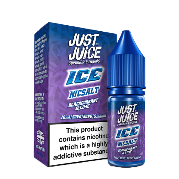 Just Juice Ice Blackcurrant & Lime Nic Salt 10ml E-Liquid