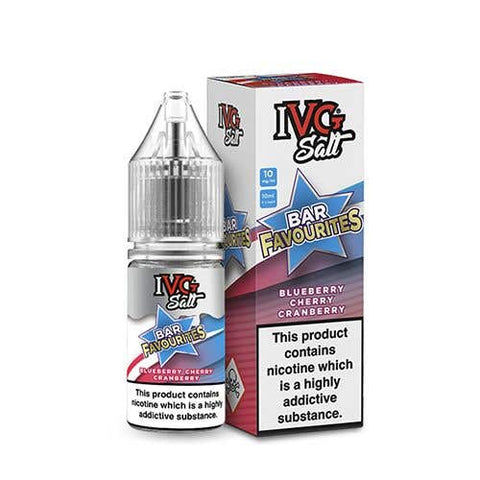 IVG Bar Favourites Blueberry Cherry Cranberry 10ml Nic Salt