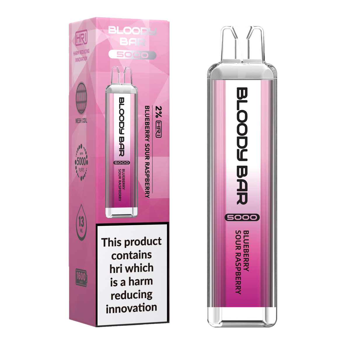 Bloody Bar 5000 Disposable Vape Blueberry Sour Raspberry