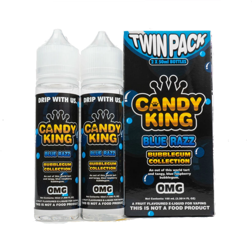 Candy King Twin Pack Bubblegum Collection Blue Razz 50ml Shortfills