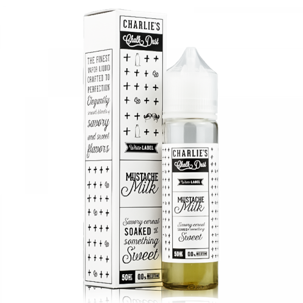 Charlie's Chalk Dust White Label Mustache Milk 50ml Shortfill