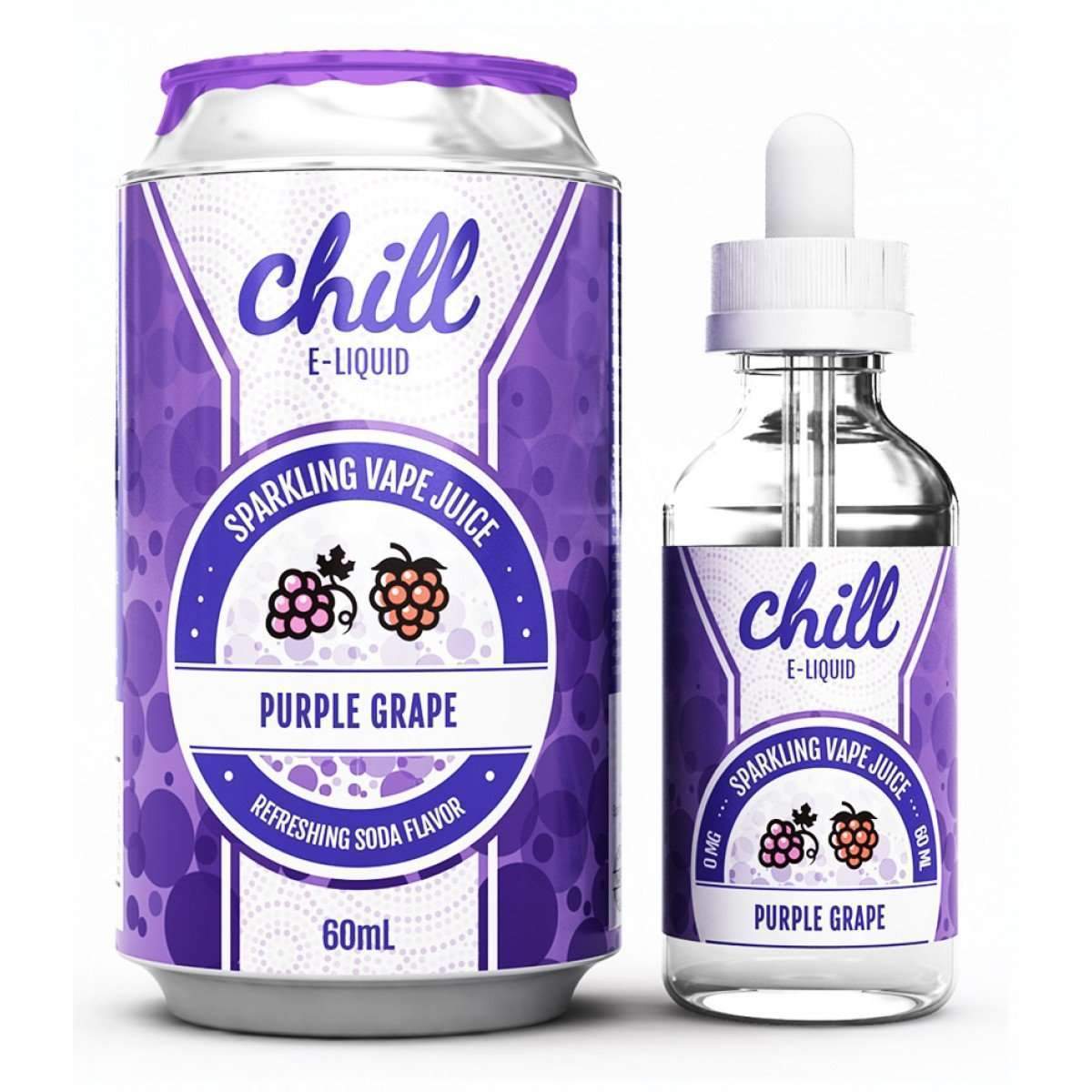 Chill E-Liquid Purple Grape 0mg 60ml Shortfill E-Liquid