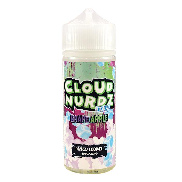 Cloud Nurdz Grape Apple Iced 0mg 100ml Shortfill E-Liquid
