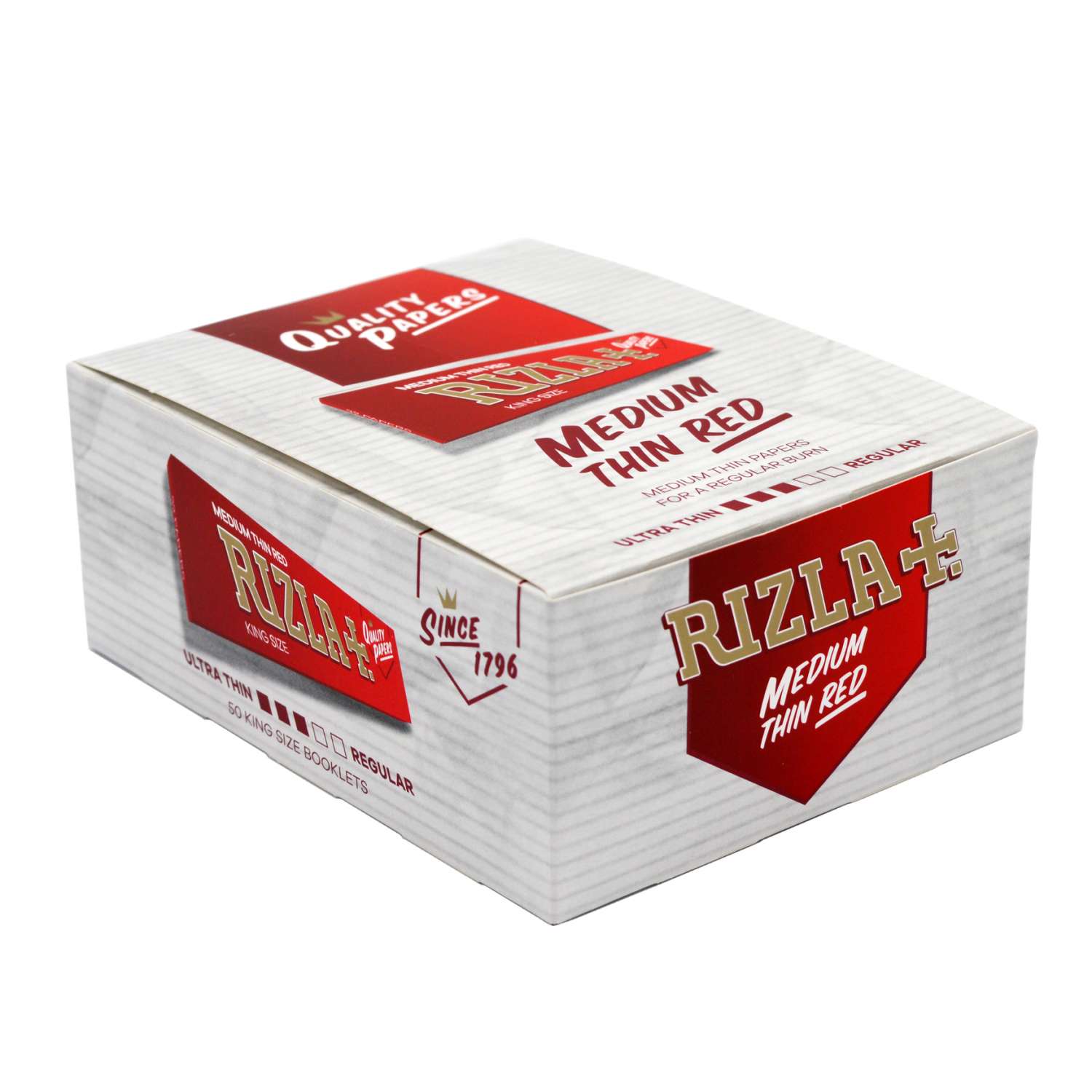 Rizla Medium Thin Red Rolling Papers King Size (50 Pcs)