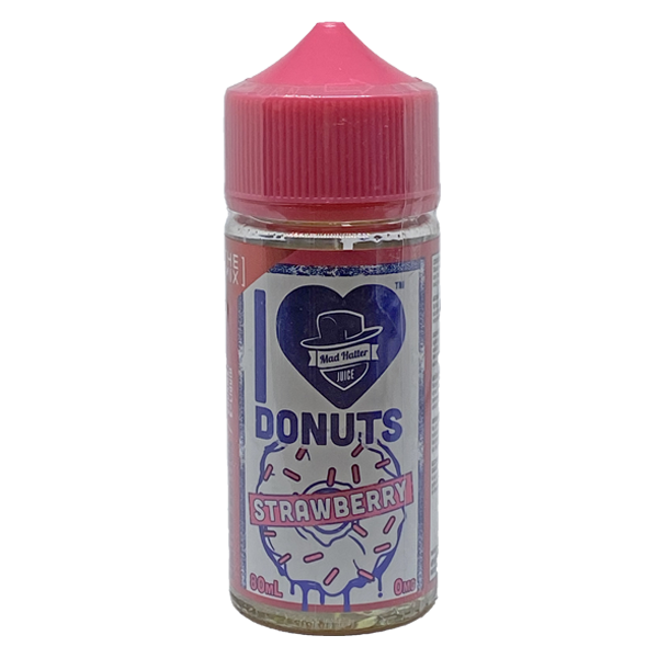 Mad Hatter Juice I Love Donuts Strawberry 0mg 80ml Shortfill E-Liquid