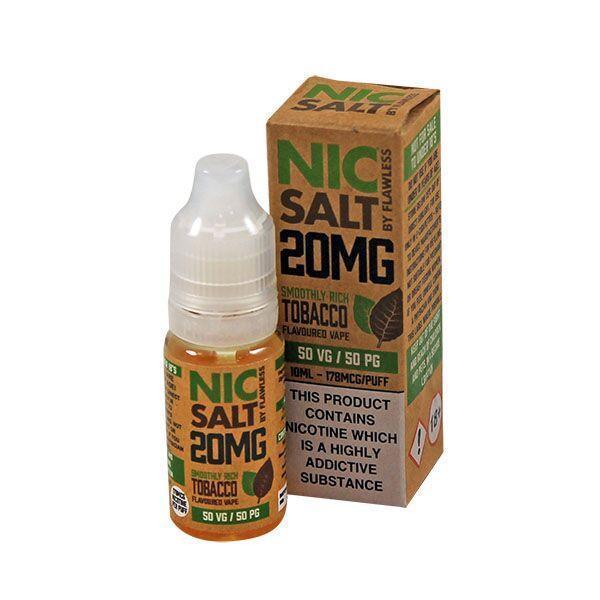 Flawless Smoothly Rich Tobacco 20mg 10ml Nic Salt E-Liquid