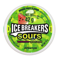 Ice Breakers Sours Watermelon & Green Apple Sweets 1.5oz (42g) 8pk