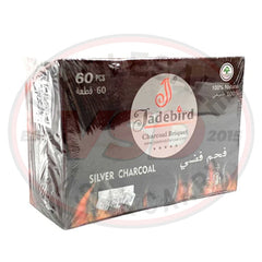 JadeBird Shisha Hookah Silver Charcoal 60pk