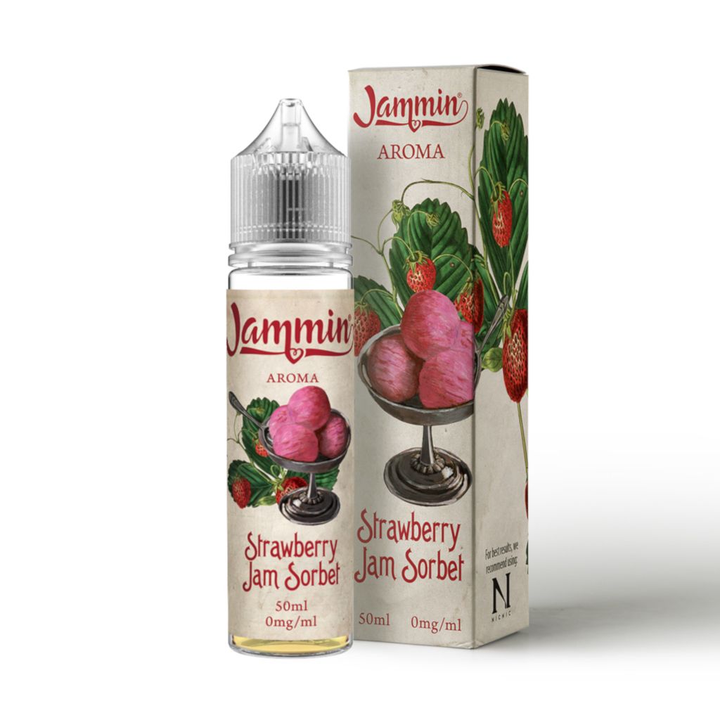 My Vapery Jammin: Strawberry Jam Sorbet 0mg 50ml Shortfill E-Liquid