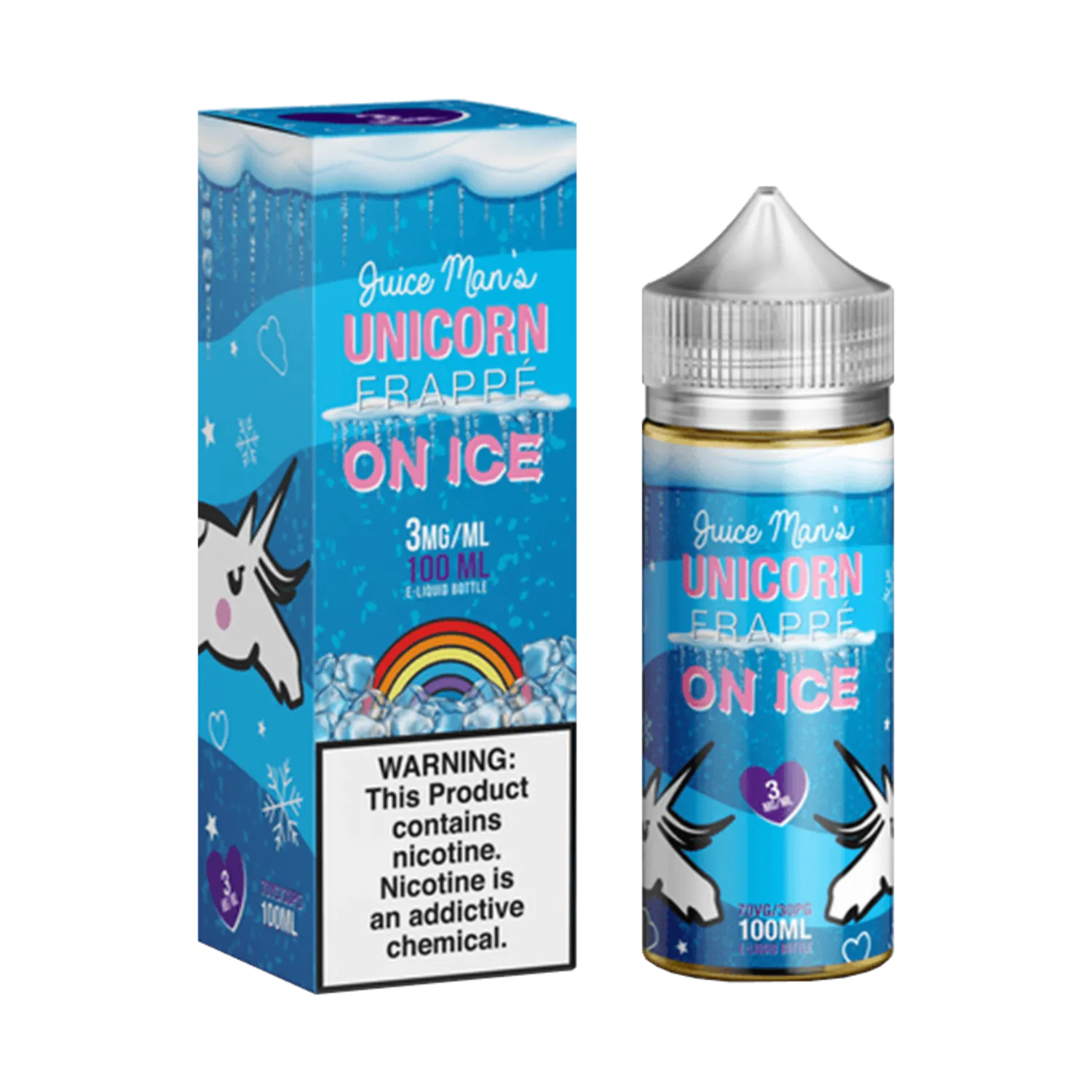 Juice Man Unicorn Frappe on Ice 0mg 80ml Shortfill E-Liquid