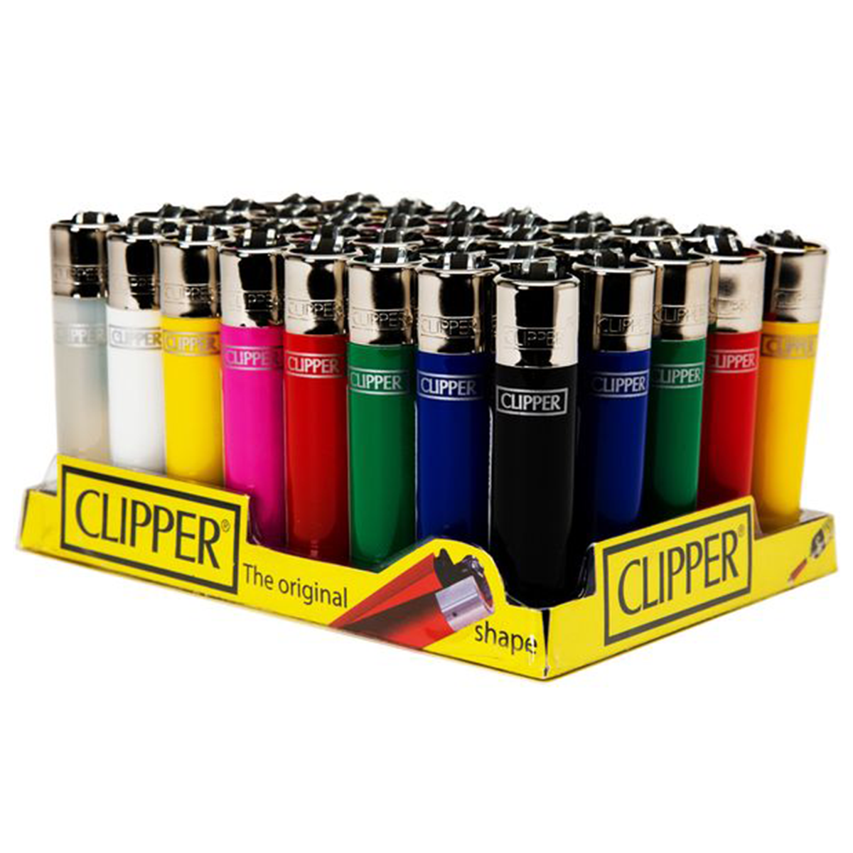 Lightpringer Colours Clipper Flint Assorted Colours Lighters 40pk