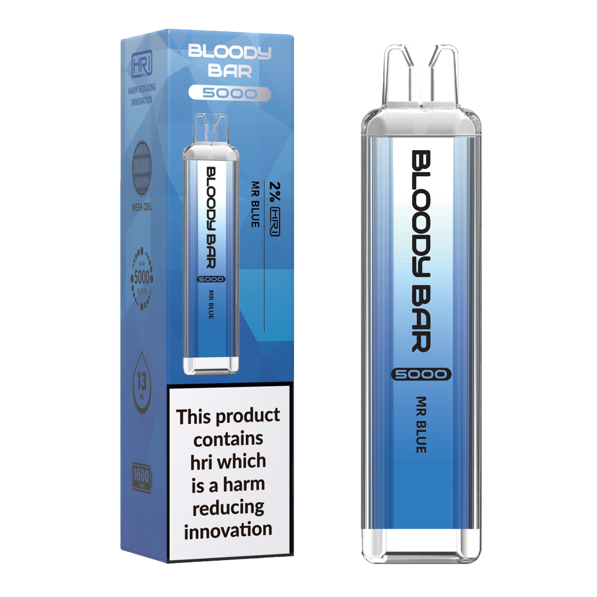 Bloody Bar 5000 Disposable Vape Mr Blue