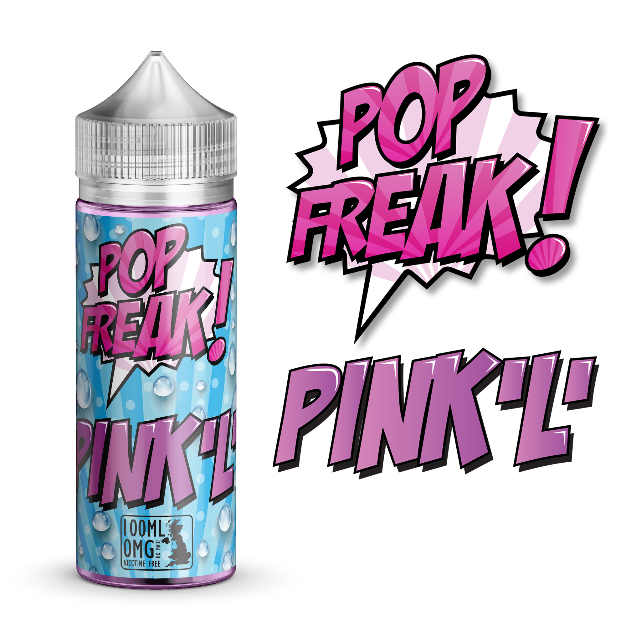 Pop Freak Pink 'L' 0mg 100ml Shortfill E-Liquid