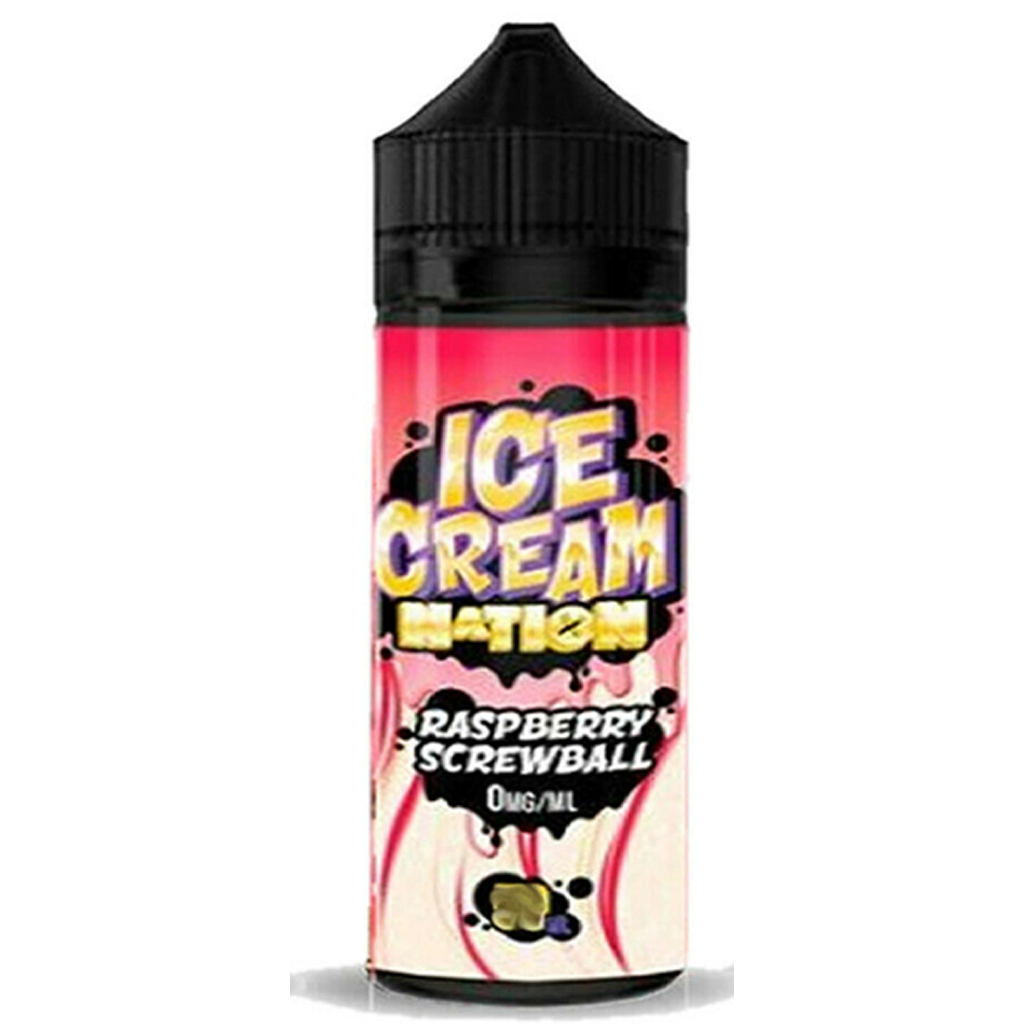 Ice Cream Nation Raspberry Screwball 0mg 100ml Shortfill