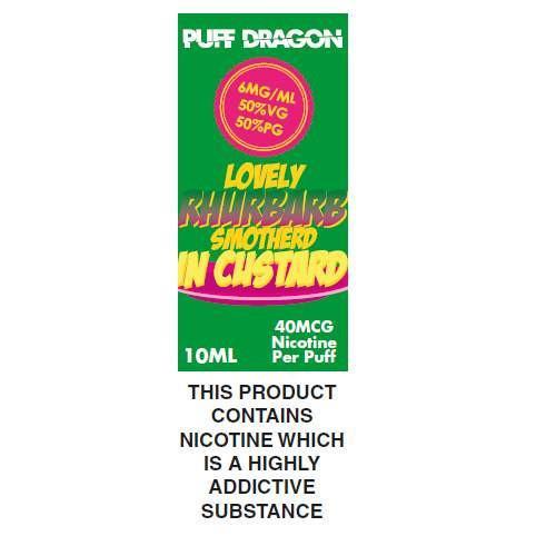 Puff Dragon Rhubarb & Custard 10ml E-Liquid