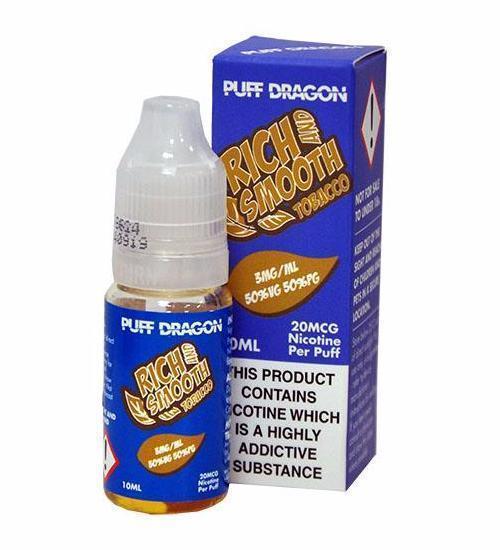 RICH AND SMOOTH TOBACCO BY PUFF DRAGON TPD COMPLIANT - 10ML