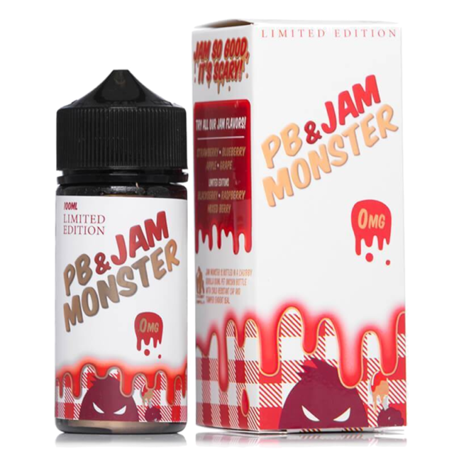 PB & Jam Monster E-Liquid 0mg 100ml Shortfill