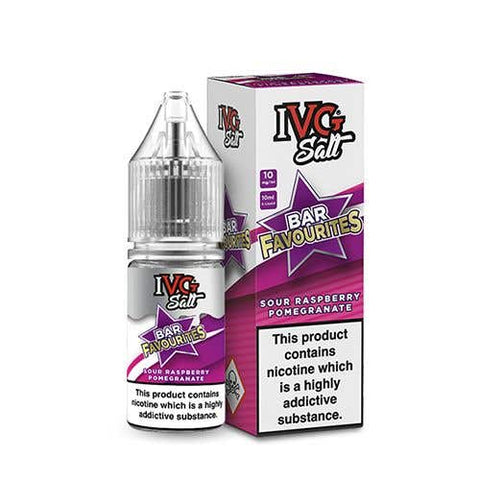 IVG Bar Favourites Sour Raspberry Pomegranate 10ml Nic Salt