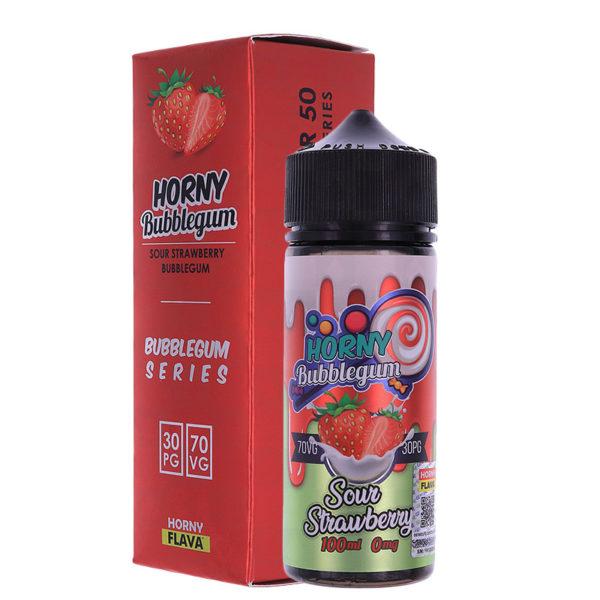 Horny Flava Sour Strawberry Bubblegum 0mg 100ml Shortfill E-Liquid