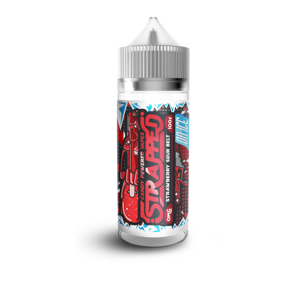 Strapped Strawberry Sour Belts on Ice 0mg Shortfill E-Liquid