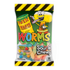 Toxic Waste Sour Gummy Worms Peg Bag 5oz (142g) 12pk