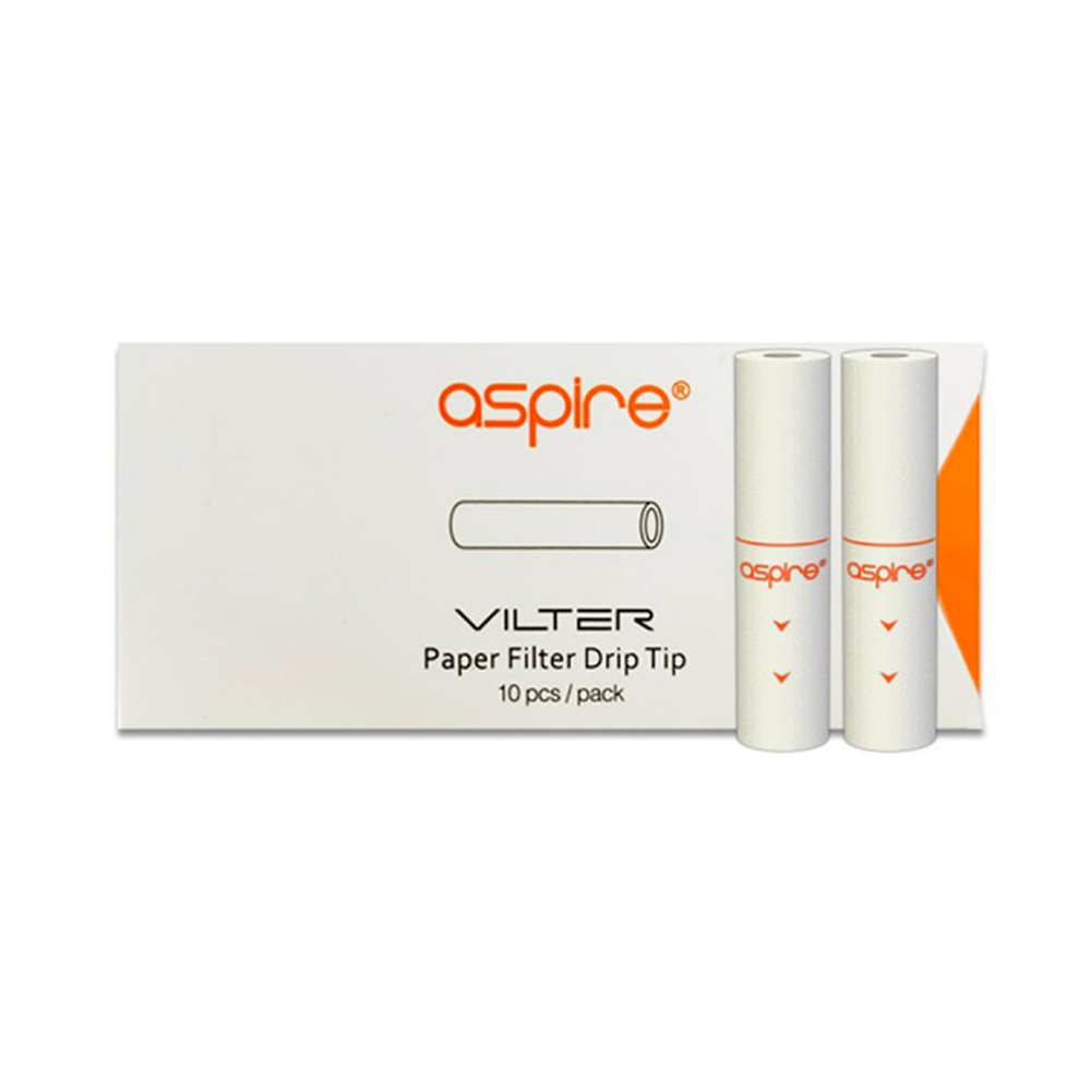 Aspire Vilter Paper Filter Drip Tip 10 Pack - Drip Tips UK